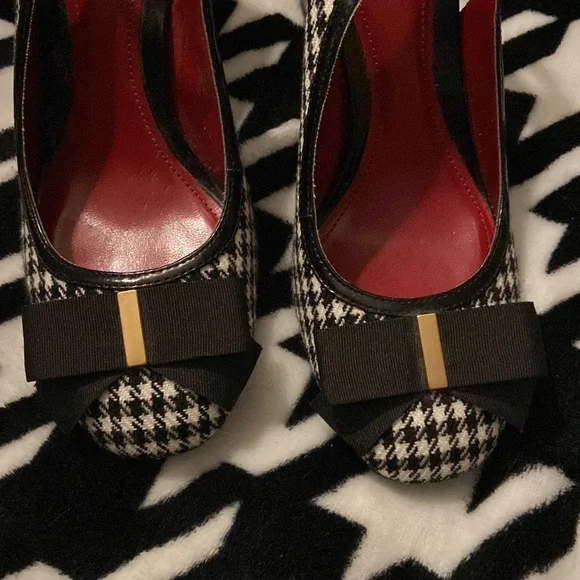 Liz & Co houndstooth heels, size 6 1/2 M - Picture 2 of 8